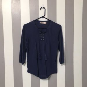 Half sleeve, Blue Blouse